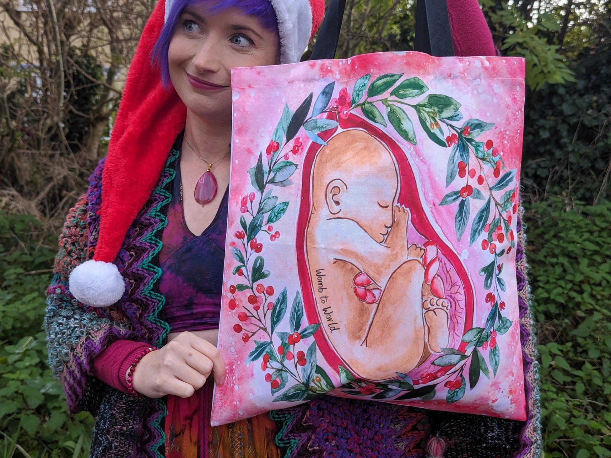 Christmas Baby Bag | Mummy to be | Doula Bag | Maternity Gift | Bump's First Christmas | Hospital Bag