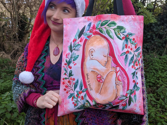 Christmas Baby Bag | Mummy to be | Doula Bag | Maternity Gift | Bump's First Christmas | Hospital Bag