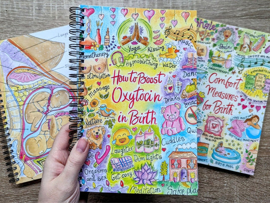 Oxytocin for Birth Doula A5 Notebook | Midwife Notepad | Student Midwife Notebook | Pregnancy Gift | Birthkeeper | Hypnobirthing