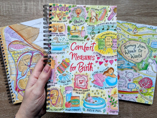 Birth Comfort Measures Doula Notebook | Midwife Notepad | Student Midwife Notebook | Pregnancy Gift | Birthkeeper | Hypnobirthing