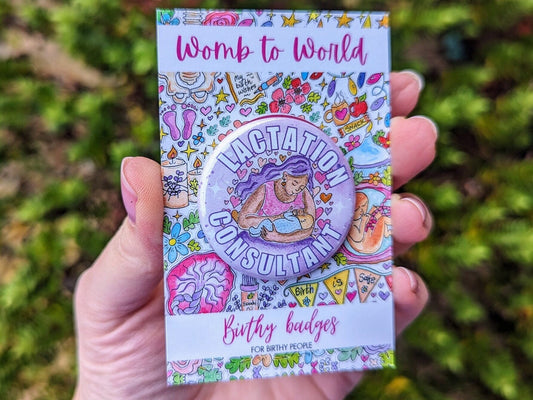 IBCLC gift lactation consultant button badge