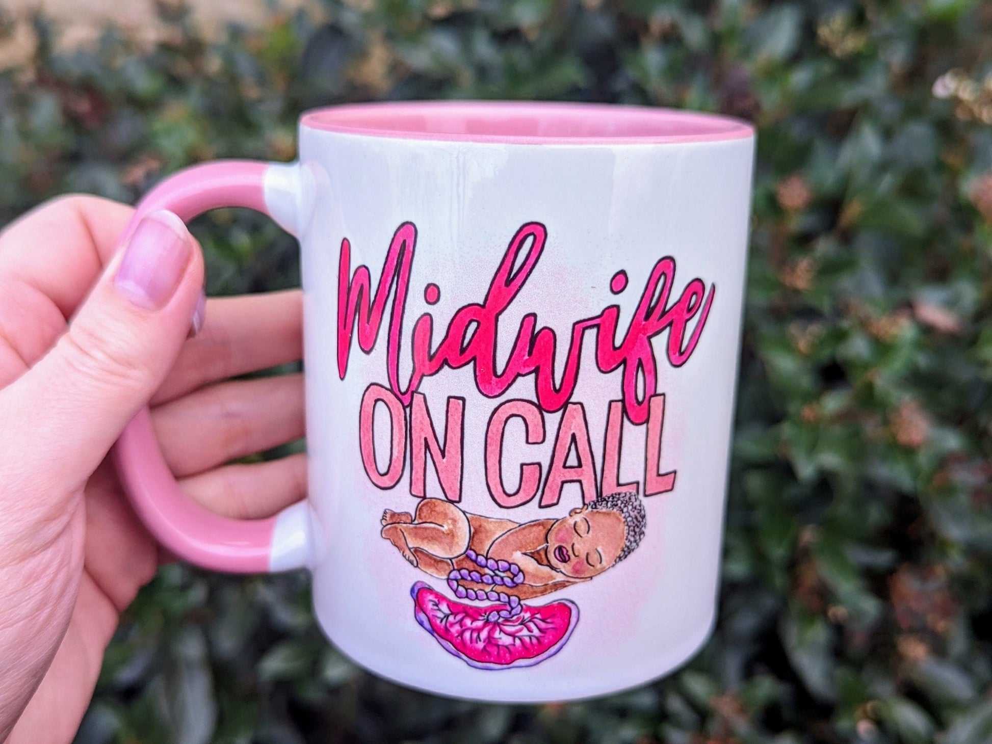 Midwife on Call Mug | Birth Art | Midwife Gift | Pregnancy Mug | Birthworker | Student Midwife
