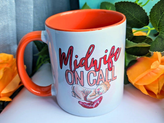 Midwife on Call Mug | Birth Art | Midwife Gift | Pregnancy Mug | Birthworker | Student Midwife
