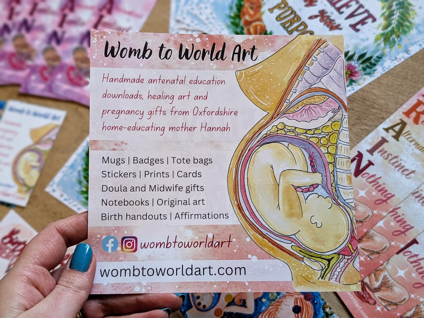 New Baby Door Hangers | 10 Pack Antenatal Client Goodie Bag | New Mother Door Hanger | Hypnobirthing | Doula Client Materials | Postpartum