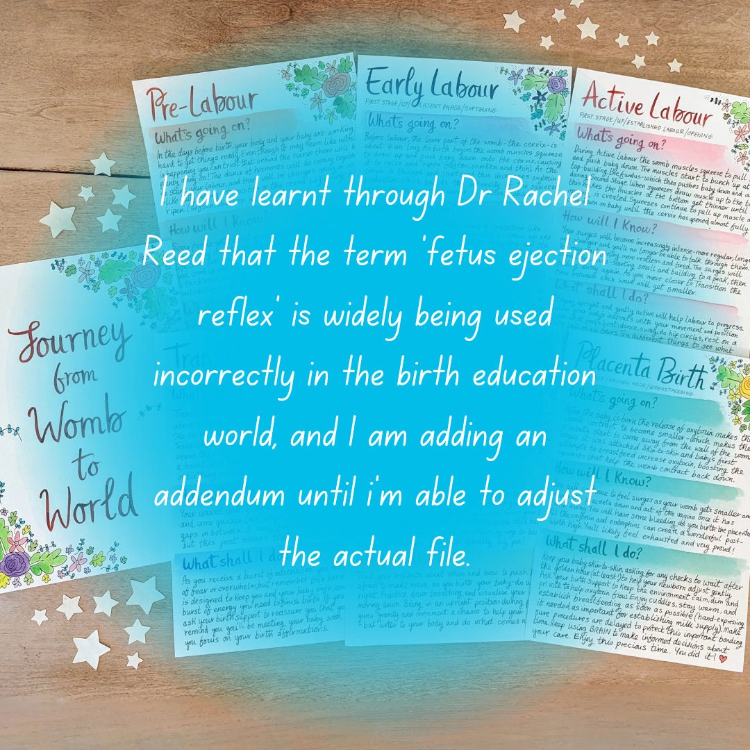 Stages of Natural Birth Doula Handouts: Labour Stages Handouts for Antenatal Classes (PDF)