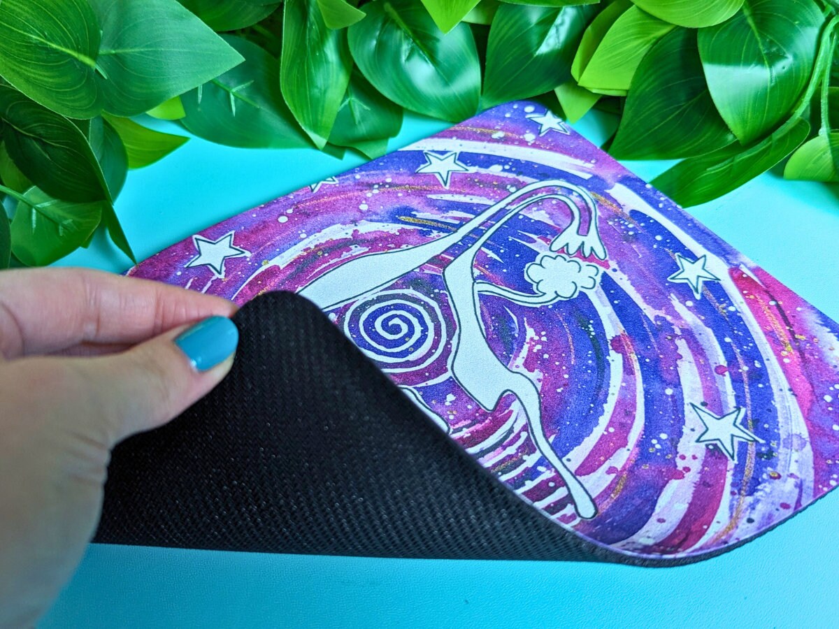 Cosmic Womb Mouse Mat | Yoni Artwork Desk Pad | Student Midwife | Womb Healer | Midwifery Gift | Doula Gifts | Uterus Birthkeeper Art