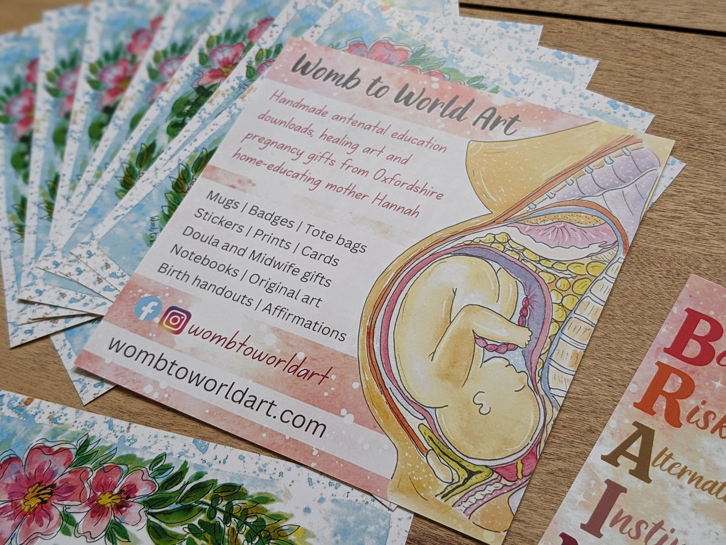 Doula Client Goodie Bag Bookmarks + Bonus Cards, Prints | Hypnobirthing | Doula Client Materials | Midwife Handouts