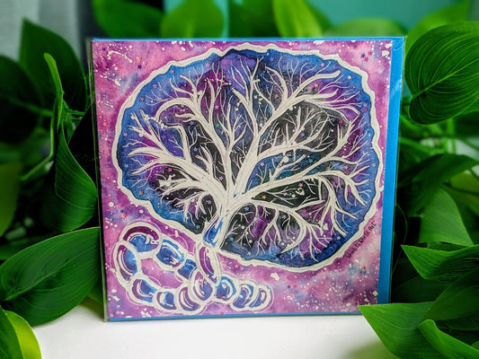 Cosmic Placenta Art Pregnancy Greetings Cards