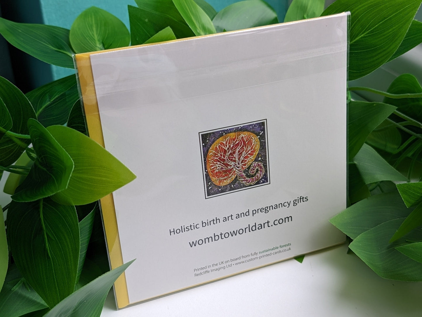 Watercolour Placenta Art Midwife Card