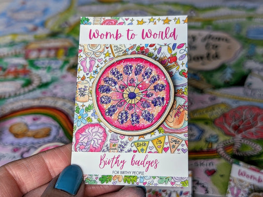 Lactation Consultant Breast Anatomy Badge | Wooden Pin | IBCLC Day Gift | Breastfeeding Pin | Student Midwife