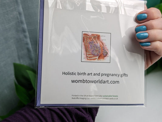 Breastfeeding Anatomy Watercolour Card: Lactation Consultant Gift IBCLC