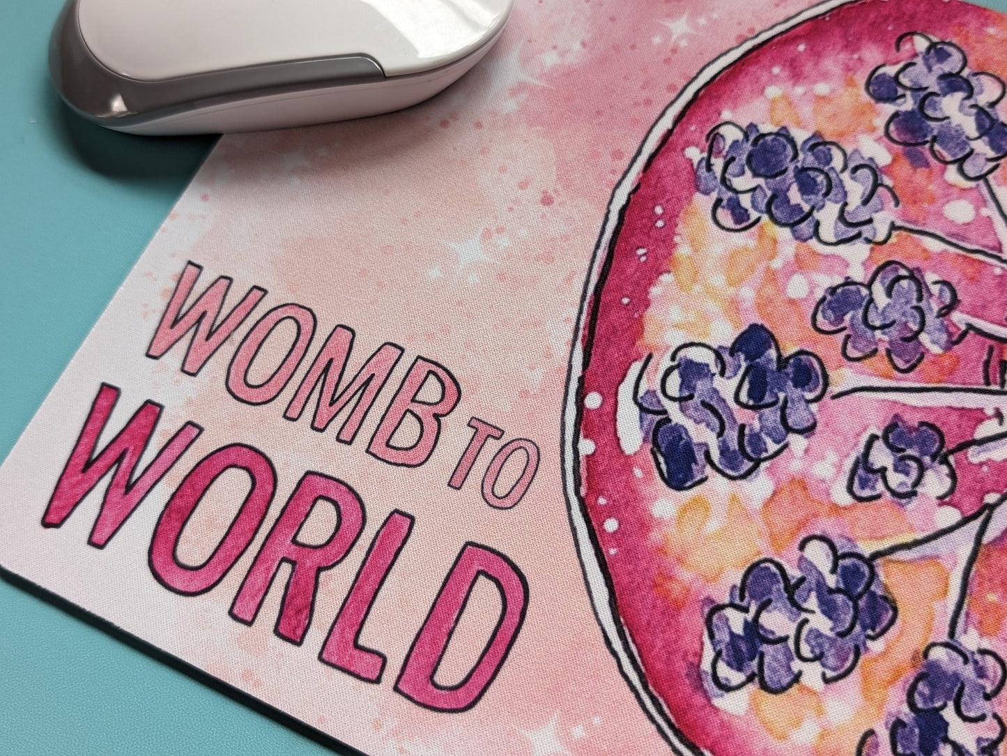 Breast Anatomy Mouse Pad: Lactation Consultant Gift, Midwife Doula Art