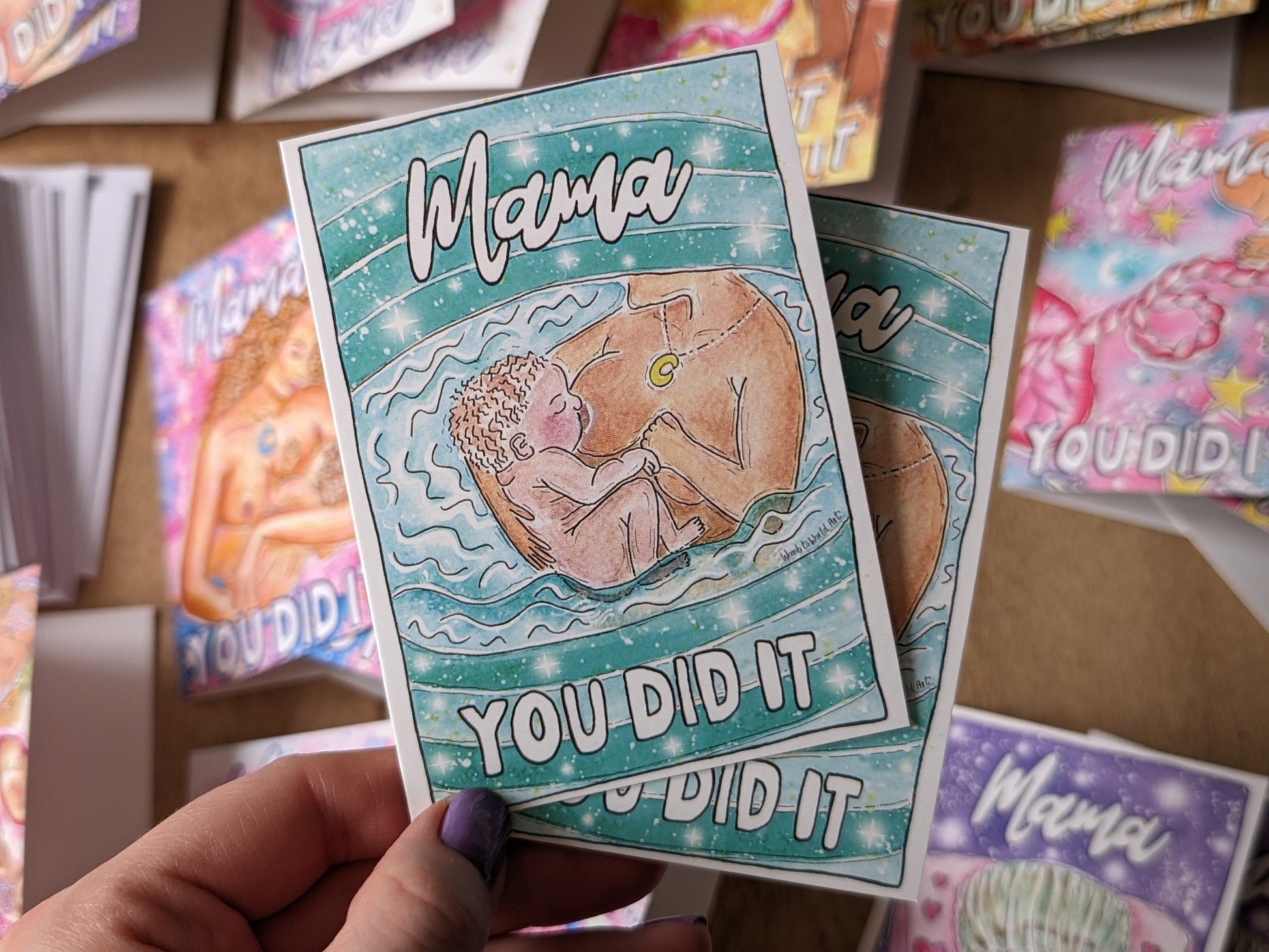 20 Pack of A7 Doula Client Cards | New Baby Card | Midwife Client Cards | New Mother Card | Hypnobirthing Goodie Bags