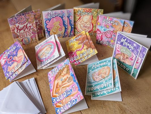 20 Pack of A7 Doula Client Cards | New Baby Card | Midwife Client Cards | New Mother Card | Hypnobirthing Goodie Bags