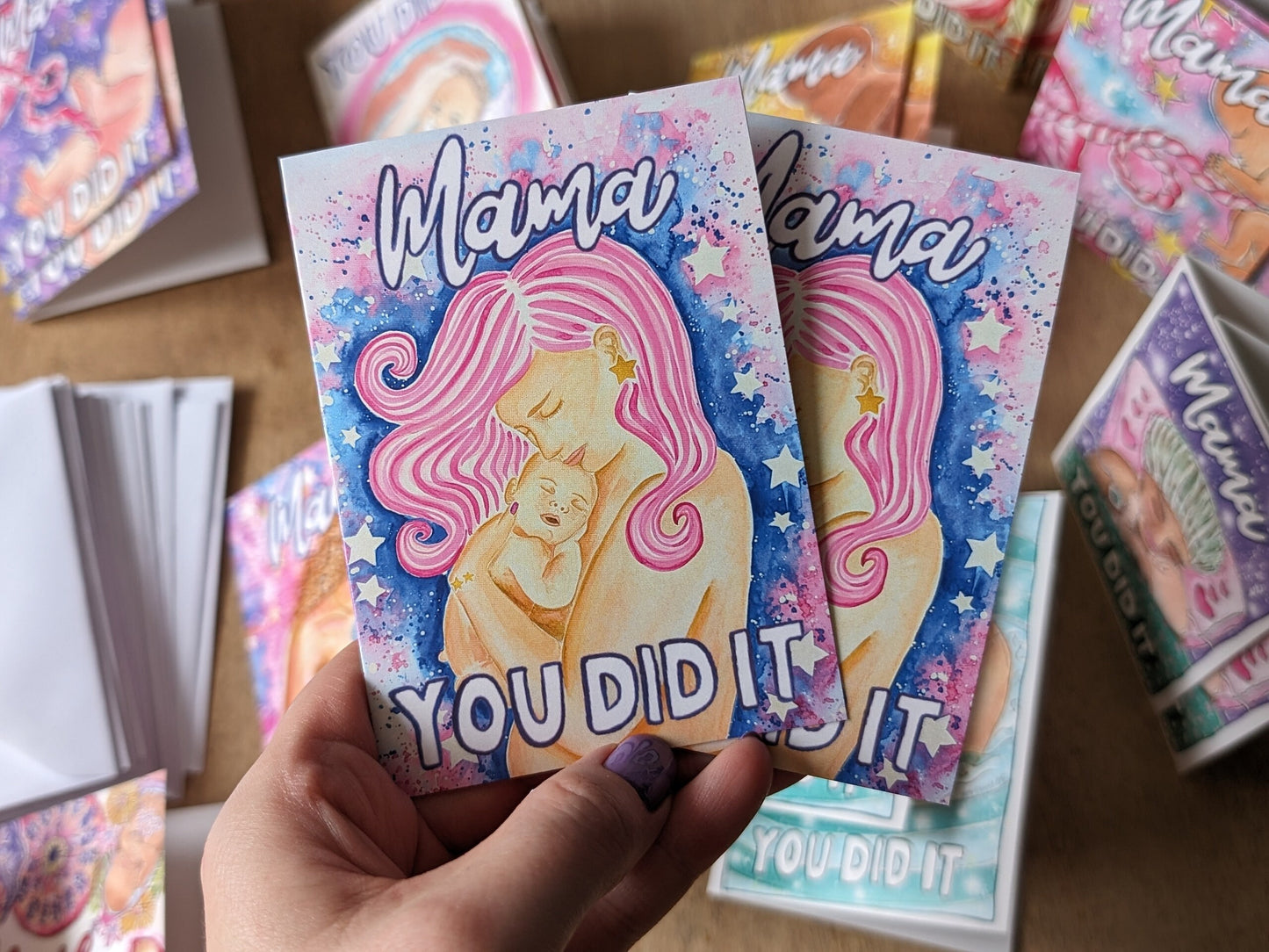 20 Pack of A7 Doula Client Cards | New Baby Card | Midwife Client Cards | New Mother Card | Hypnobirthing Goodie Bags