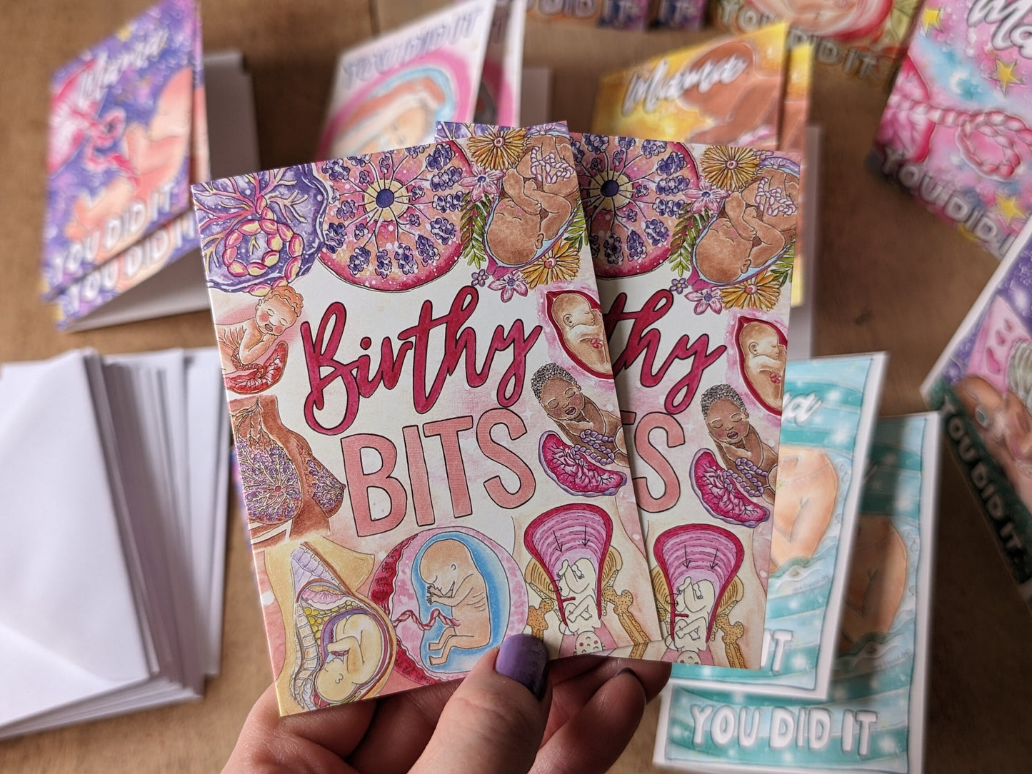 20 Pack of A7 Doula Client Cards | New Baby Card | Midwife Client Cards | New Mother Card | Hypnobirthing Goodie Bags