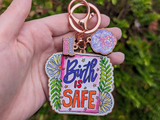 Birth is Safe Doula Keyring