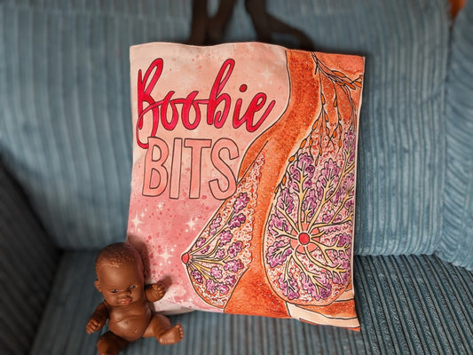 Breast Anatomy Tote Bag: Lactation Consultant Gift