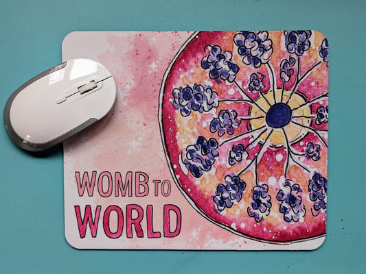 Breast Anatomy Mouse Pad: Lactation Consultant Gift, Midwife Doula Art