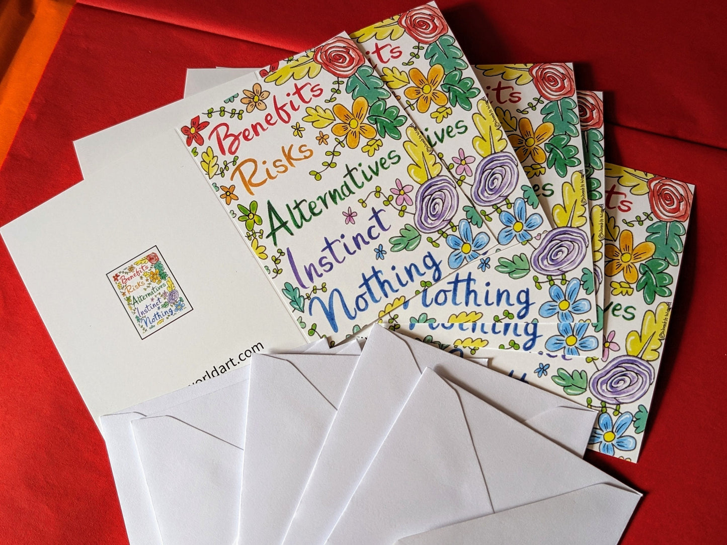 5 Pack BRAIN Watercolour Cards: Hypnobirthing Doula Midwife Handouts - 5 Pack