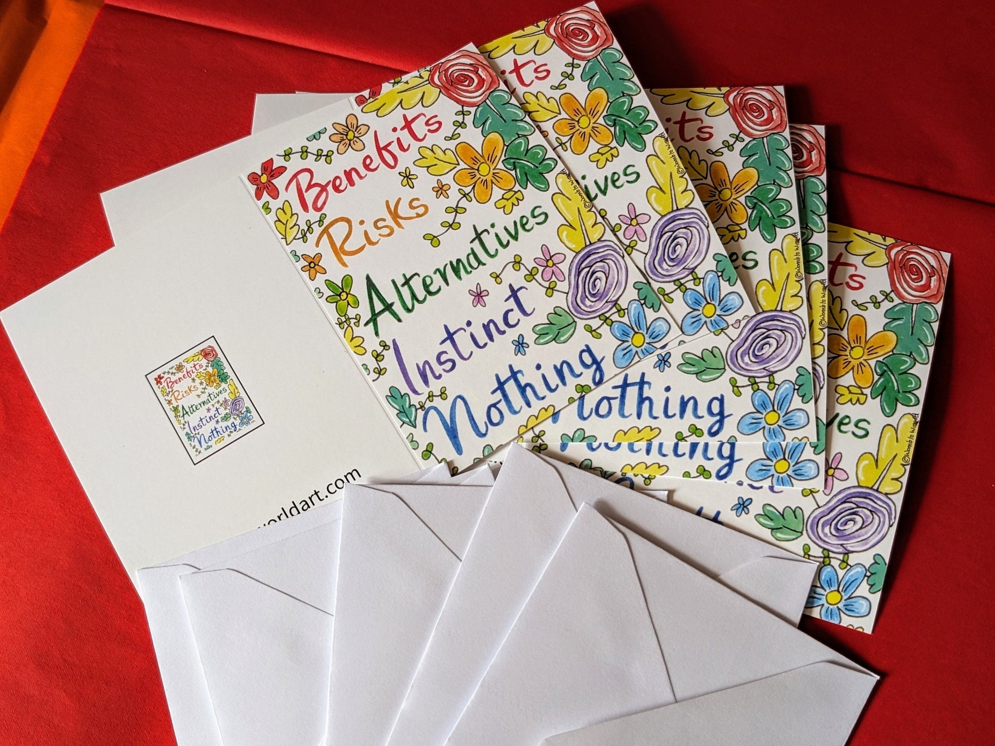 5 Pack BRAIN Watercolour Cards: Hypnobirthing Doula Midwife Handouts - 5 Pack