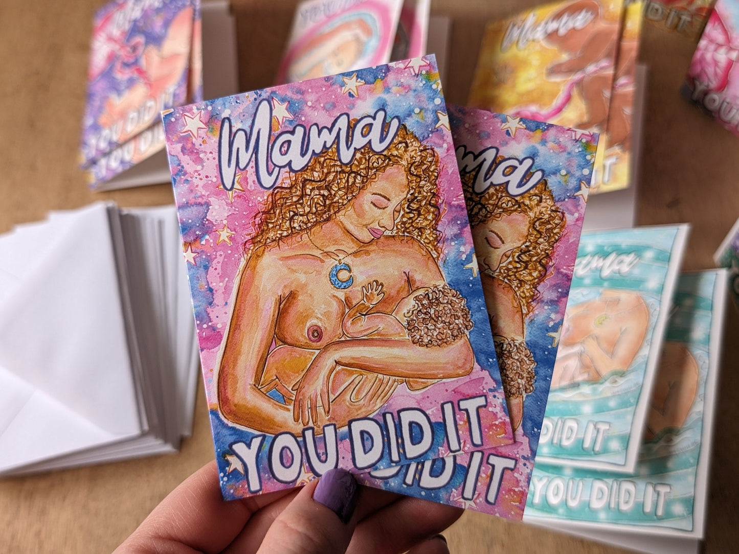 20 Pack of A7 Doula Client Cards | New Baby Card | Midwife Client Cards | New Mother Card | Hypnobirthing Goodie Bags