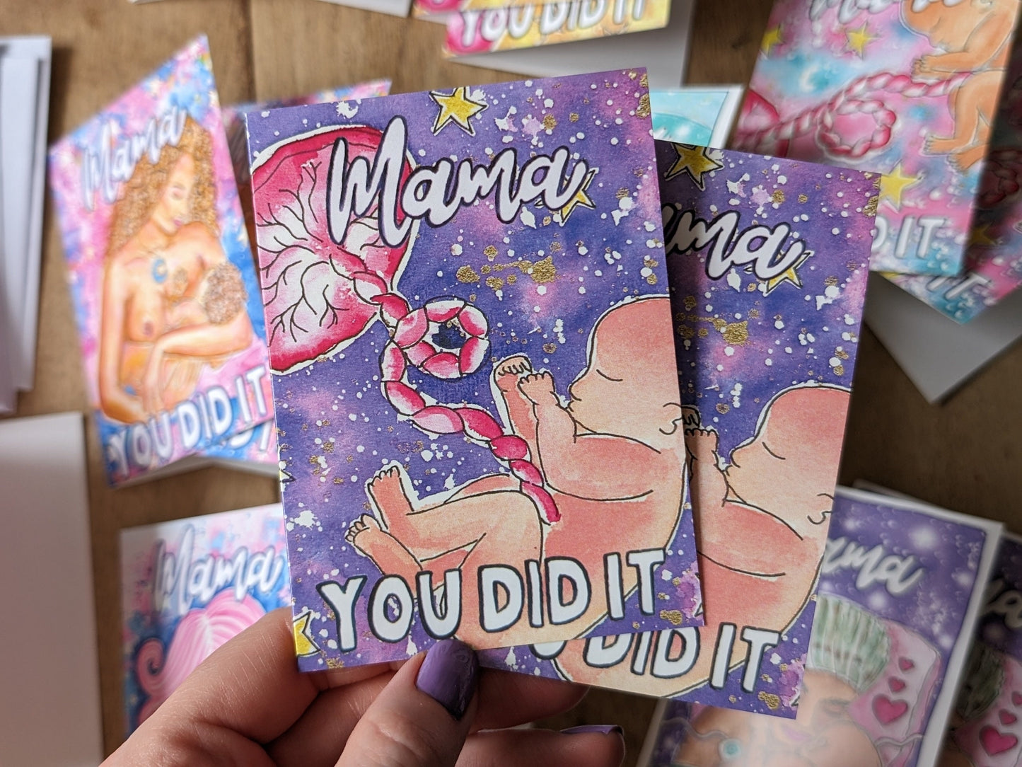 20 Pack of A7 Doula Client Cards | New Baby Card | Midwife Client Cards | New Mother Card | Hypnobirthing Goodie Bags