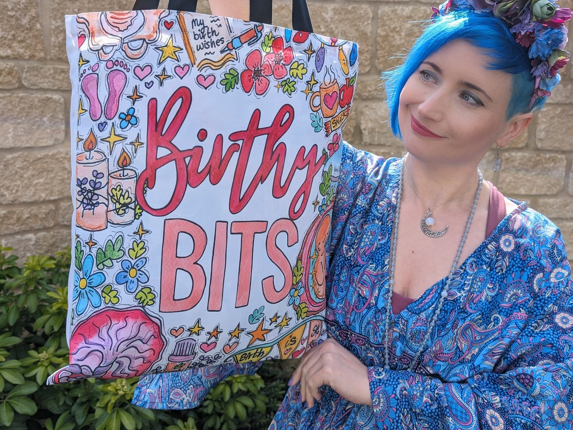 Birthy Bits Bag | Pregnancy Maternity Bag | Birth Doula Bag | Midwife Thank You Gift | Student Midwife Gift | Hospital Bag
