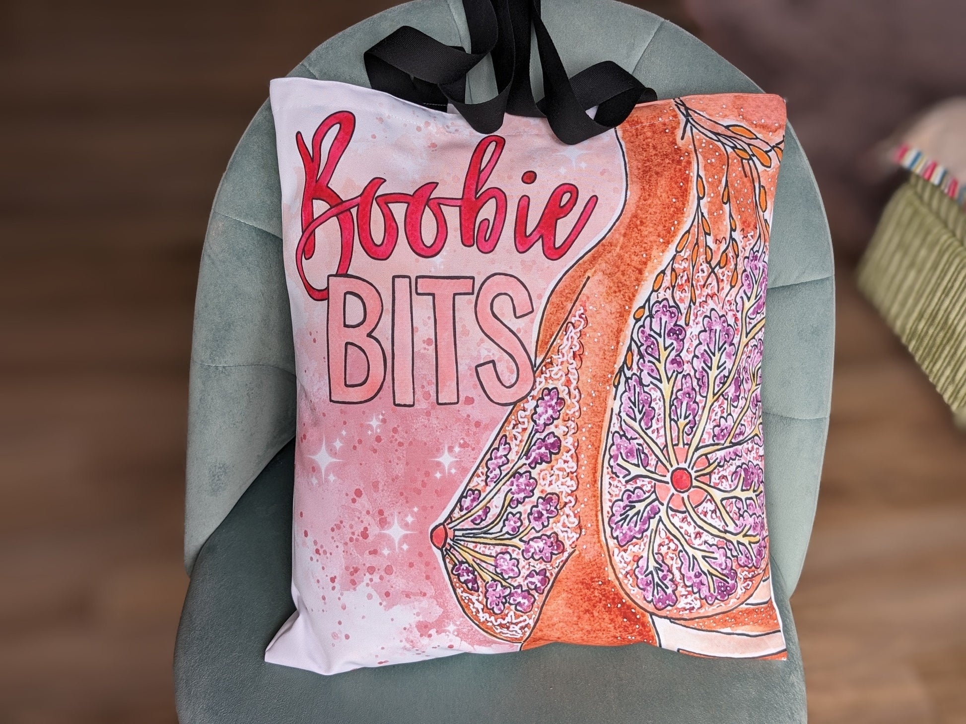 Breast Anatomy Tote Bag: Lactation Consultant Gift