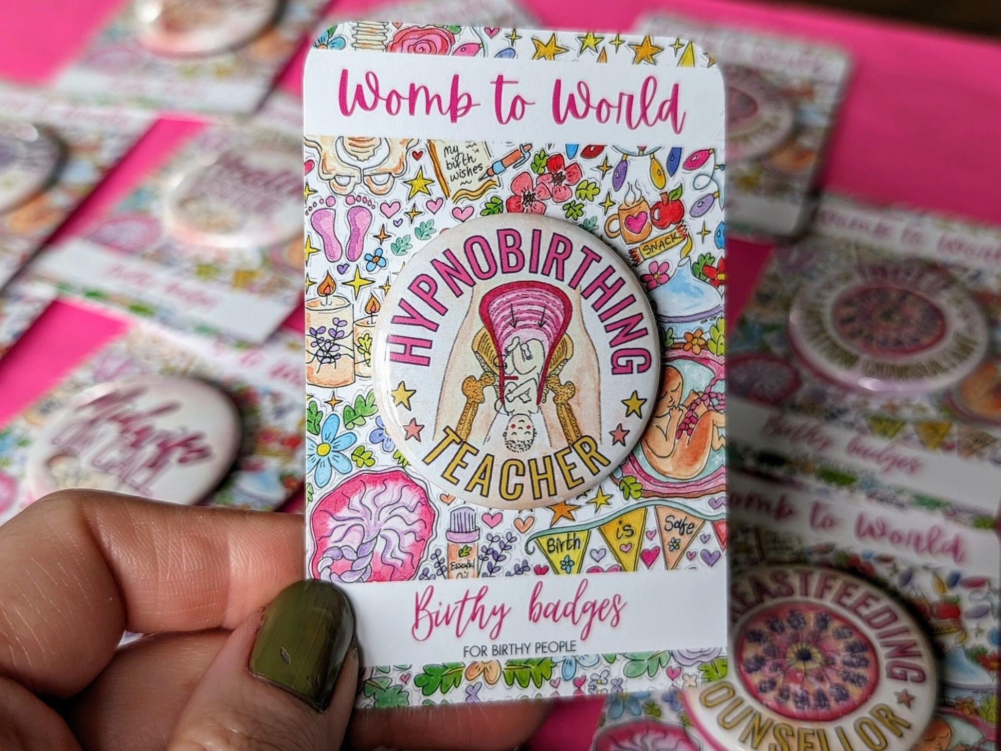Hypnobirthing Teacher Badge: Metal Button Pin