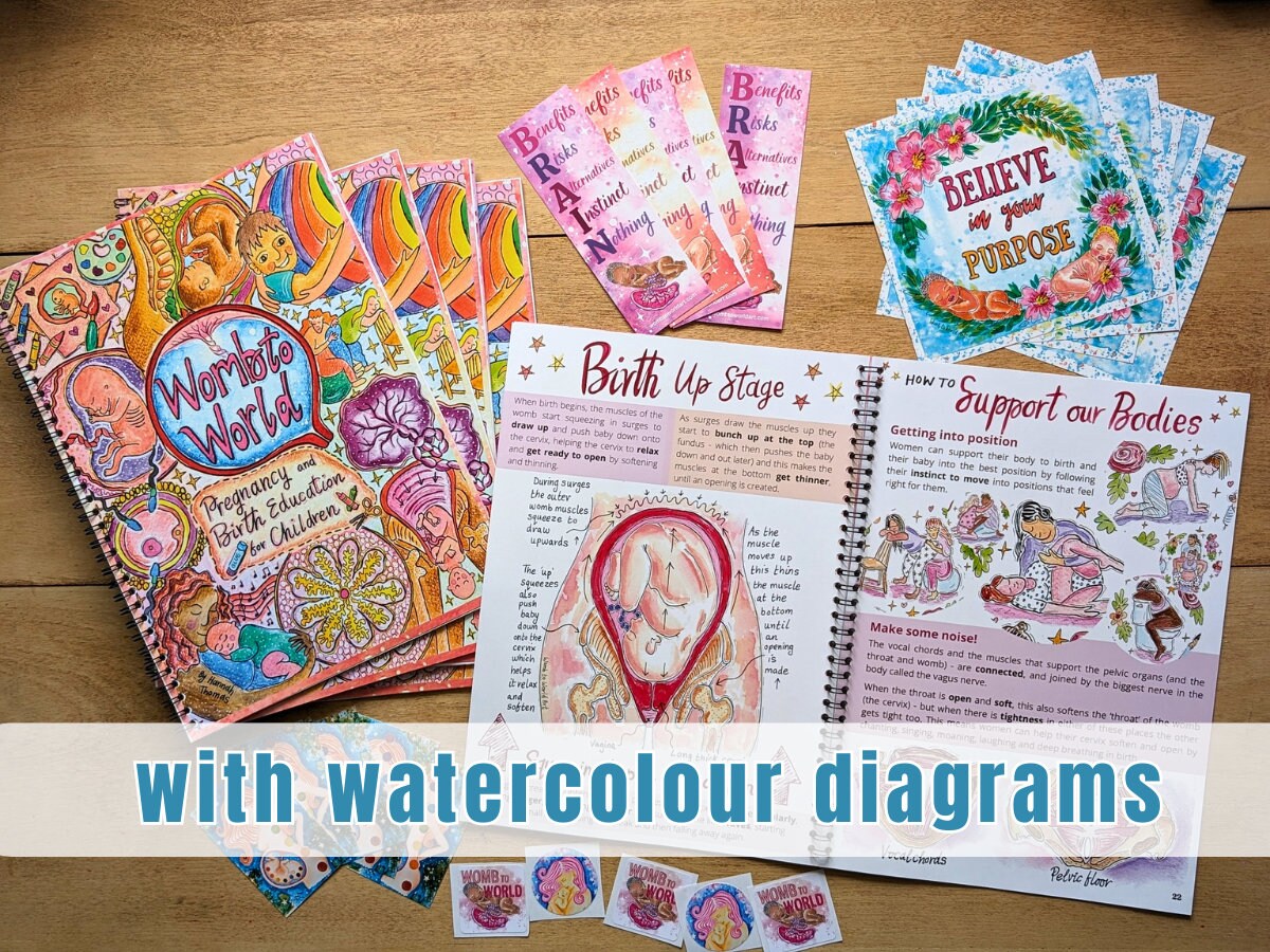 5 Pack Children's Pregnancy Books | Preparing Sibling New Baby | Big Brother and Sister Gift | Homeschool Science | Doula Birth Client Gift