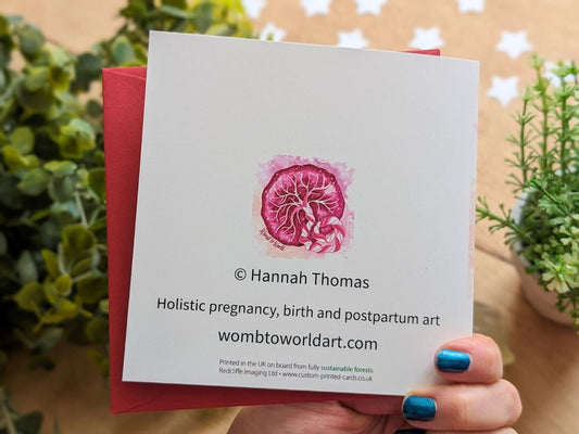 Placenta Art Midwife Card