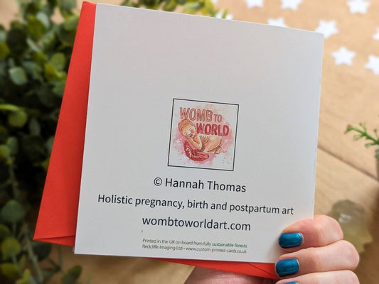 New Baby Card | Womb to World | Doula Cards | New Mother Card | Mama You Did It | Home Birth Mama