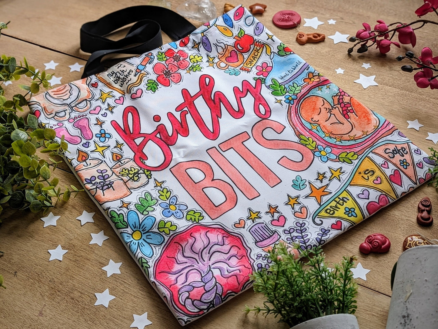 Birthy Bits Bag | Pregnancy Maternity Bag | Birth Doula Bag | Midwife Thank You Gift | Student Midwife Gift | Hospital Bag