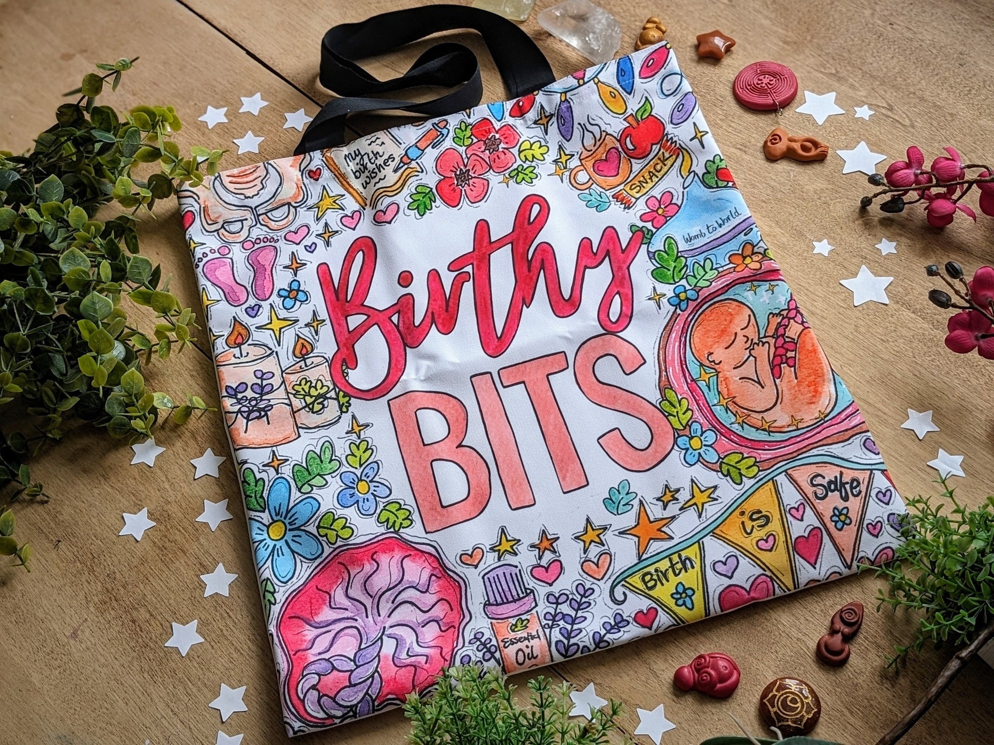 Birthy Bits Bag | Pregnancy Maternity Bag | Birth Doula Bag | Midwife Thank You Gift | Student Midwife Gift | Hospital Bag