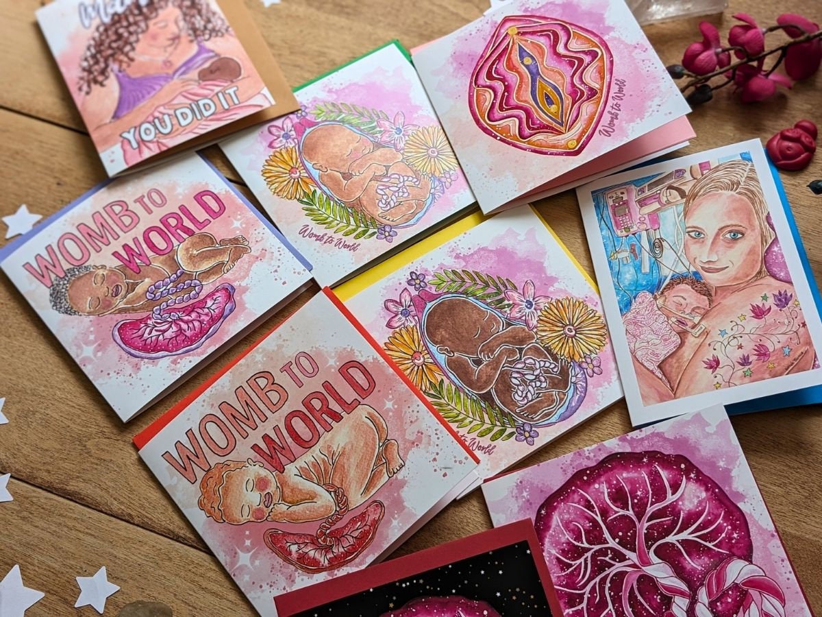 Placenta Art Midwife Card