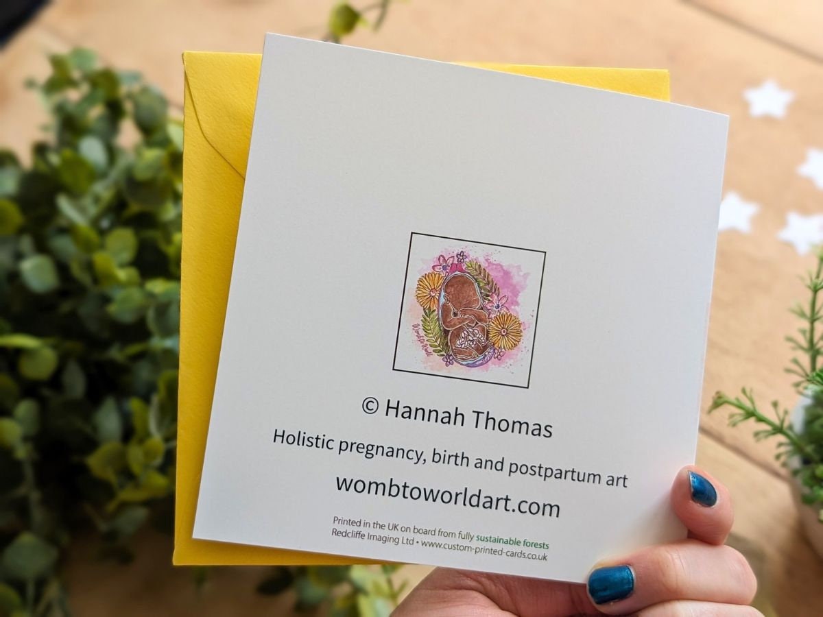 Baby in the Womb Art Pregnancy Card