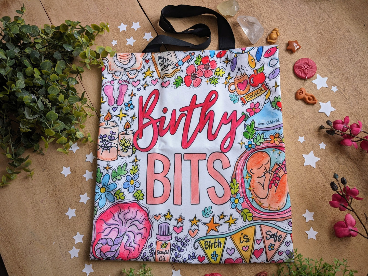 Birthy Bits Bag | Pregnancy Maternity Bag | Birth Doula Bag | Midwife Thank You Gift | Student Midwife Gift | Hospital Bag