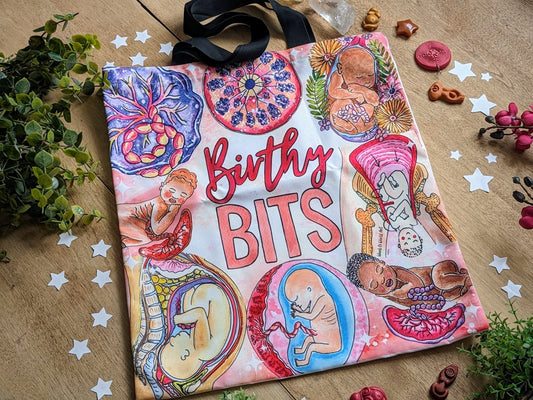 Birthy Bits Doula Bag | Pregnancy Maternity Bag | Birth Bag | Student Midwife Merch Gift | Midwife Gift | Hospital Bag