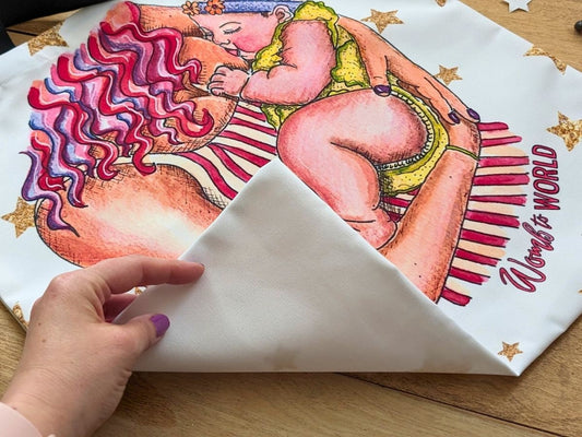 Breastfeeding Art Bag | Breast Anatomy | Postnatal Doula Bag | IBCLC Lactation Consultant Gift | Breastfeeding Peer Supporter