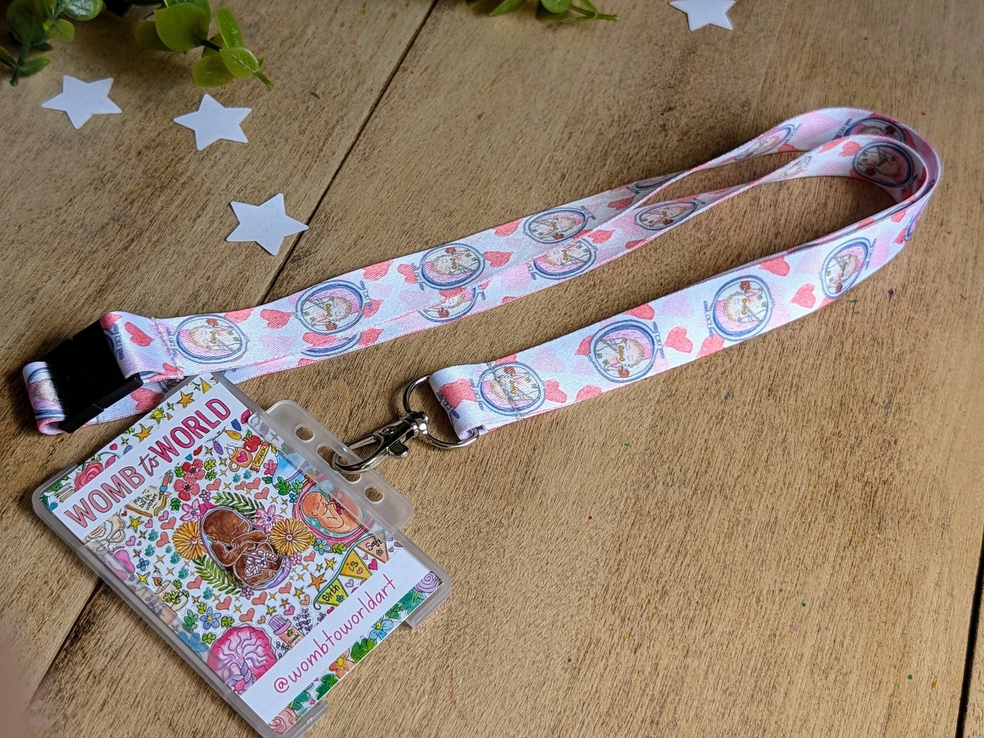 NICU Nurse Lanyard: Baby Art ID Badge Holder