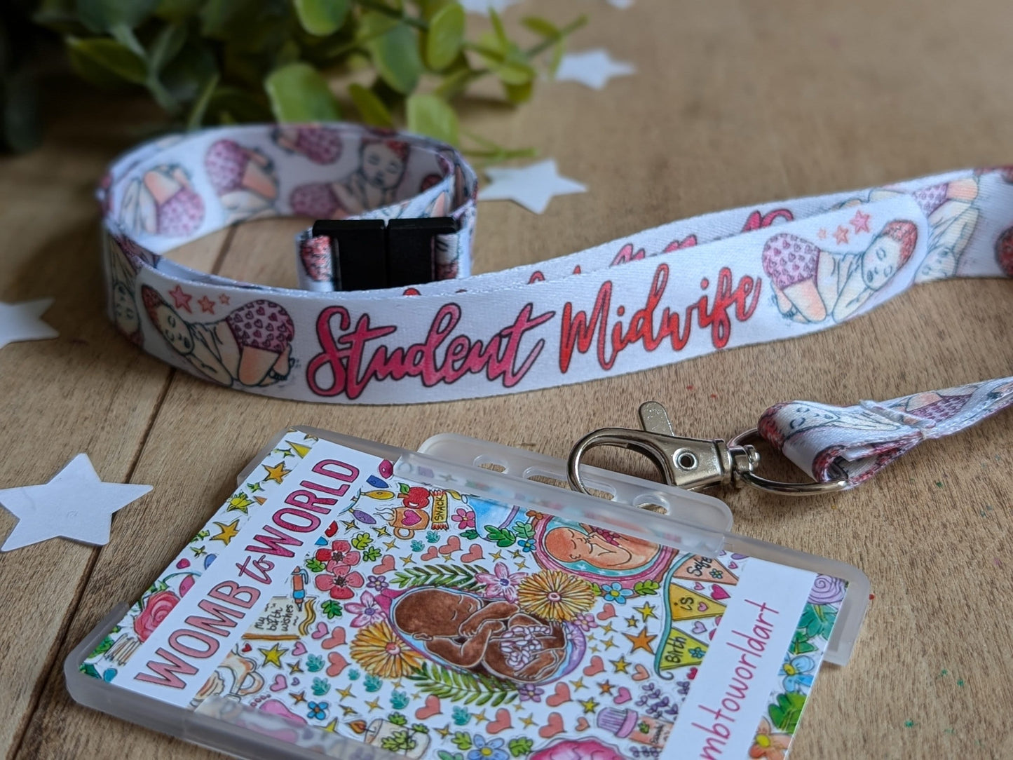 Student Midwife Lanyard Key Fob | Baby Badge ID Badge Holder | Maternity ID Card Holder | Pregnancy Badge Holder | Midwifery Student Gifts