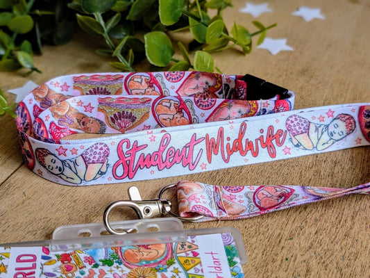 Student Midwife Lanyard Key Fob