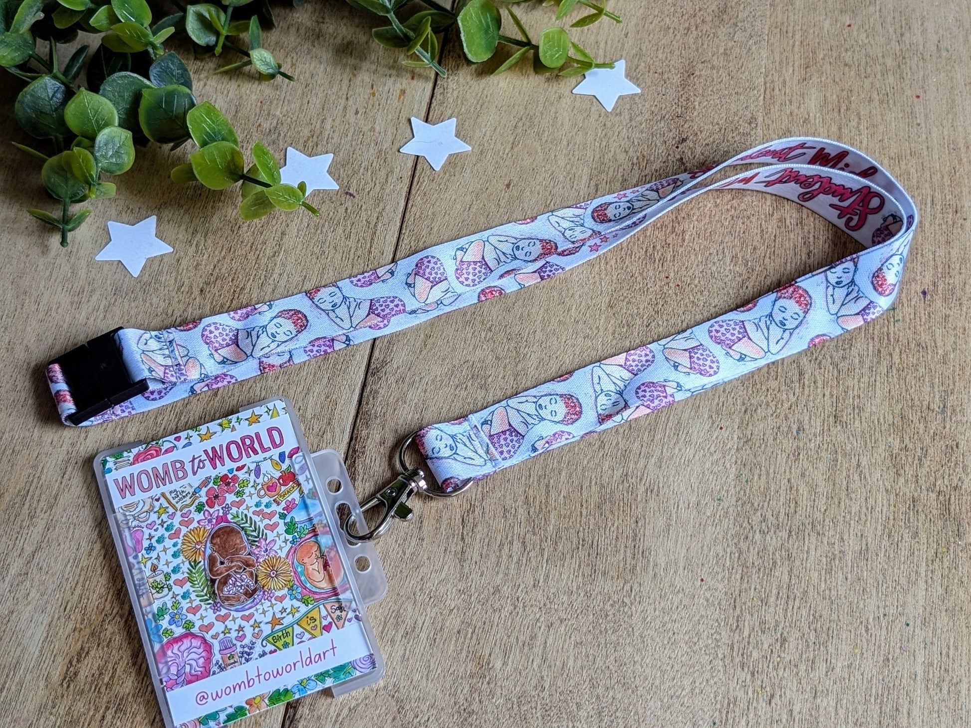Student Midwife Lanyard Key Fob | Baby Badge ID Badge Holder | Maternity ID Card Holder | Pregnancy Badge Holder | Midwifery Student Gifts