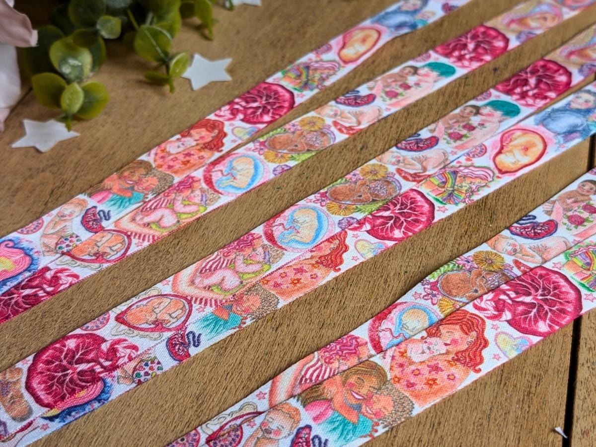 Pregnancy Art Lanyard ID Card Holder for Midwives