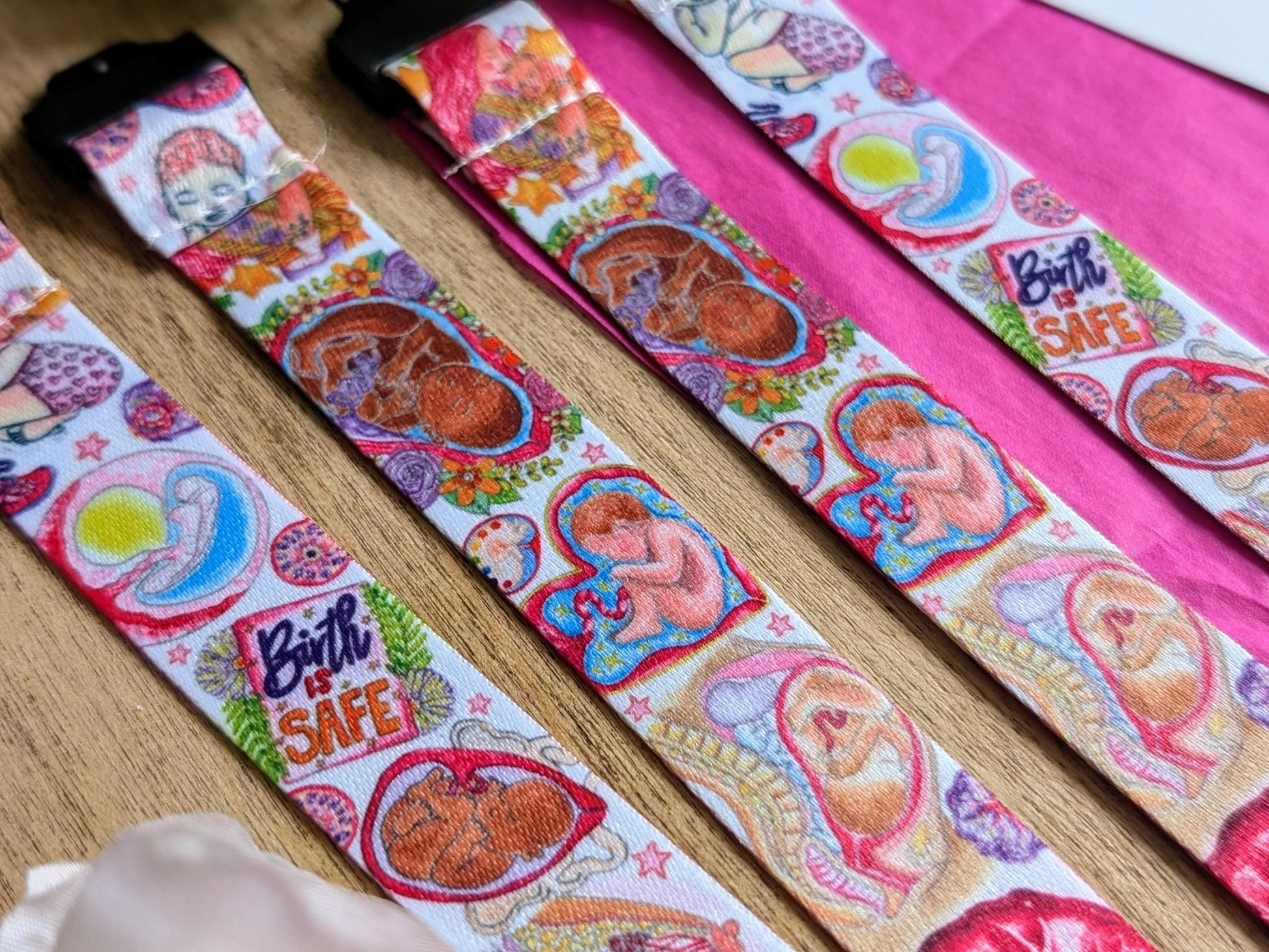 Pregnancy Art Lanyard ID Card Holder for Midwives
