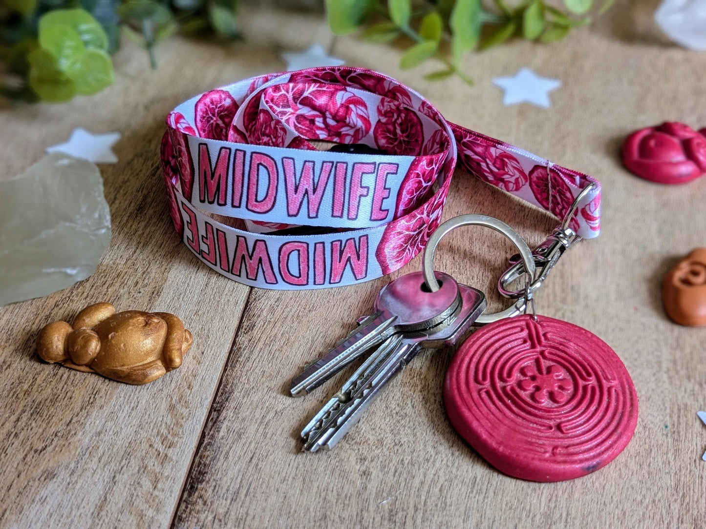 Midwife Lanyard Key Fob