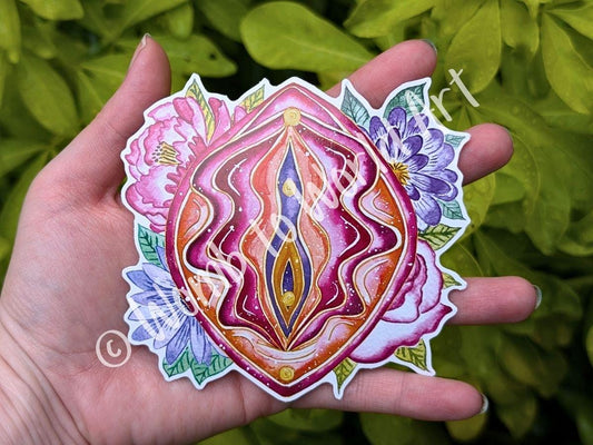 Yoni Art Sticker 10cm Vinyl