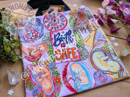 Birth Doula Bag | Pregnancy Maternity Bag | Birth is Safe Bag | New Baby Gift | Midwife Gift | Antenatal Teacher | Hypnobirthing