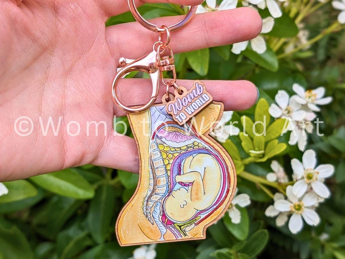 Student Midwife Keyring | OB Keychain | Pregnancy Gift | OBGYN and Midwife Gift | Student Midwife Key Fob | Labor Nurse Bag Charm